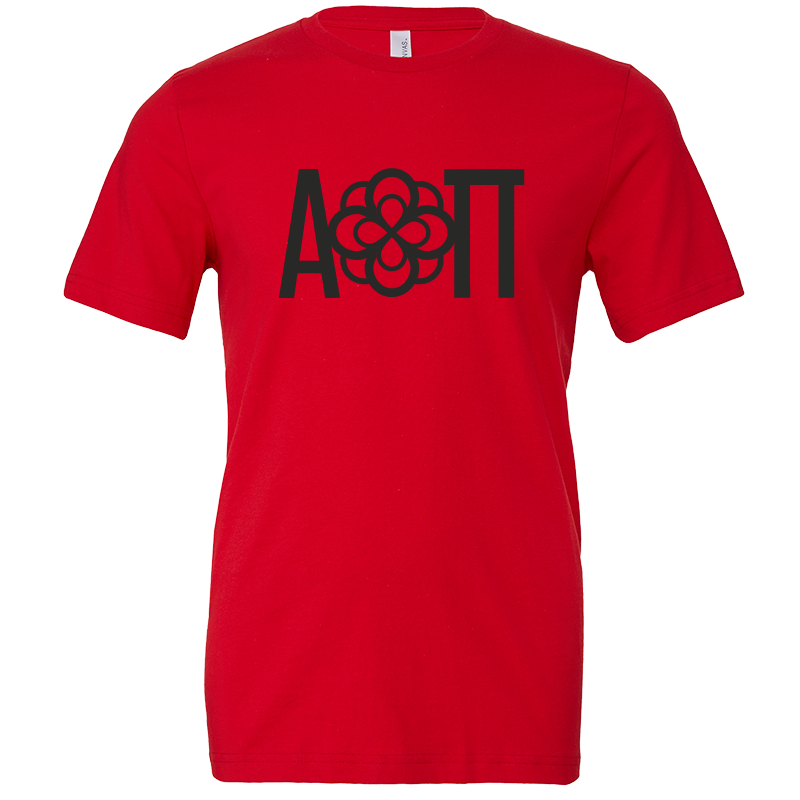 Alpha Omicron Pi Lettered Short Sleeve T-Shirts