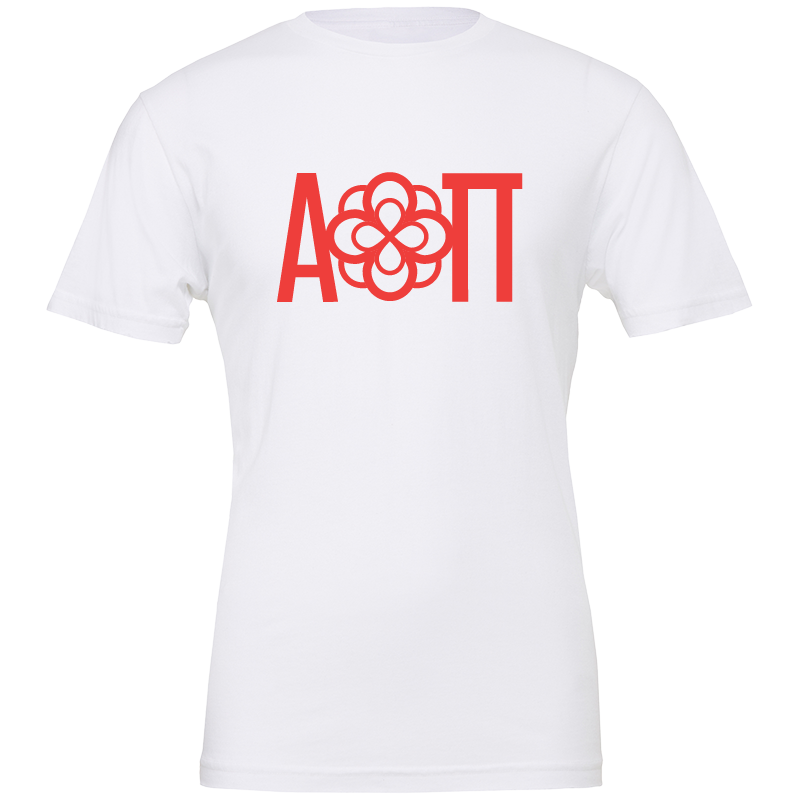 Alpha Omicron Pi Lettered Short Sleeve T-Shirts