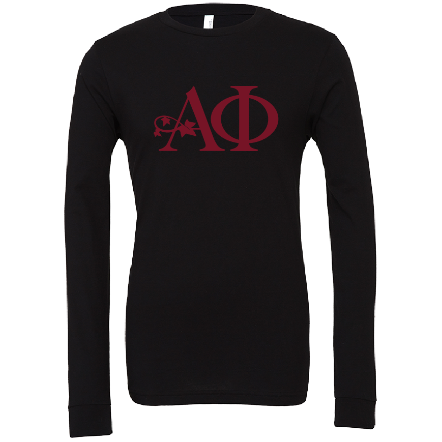 Alpha Phi Lettered Long Sleeve T-Shirts