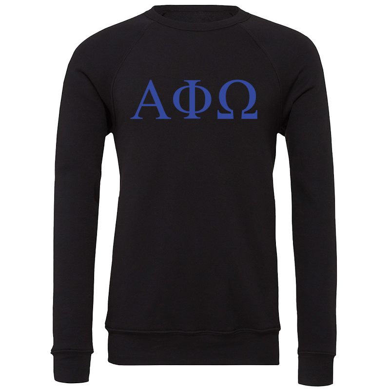 Alpha Phi Omega Lettered Crewneck Sweatshirts