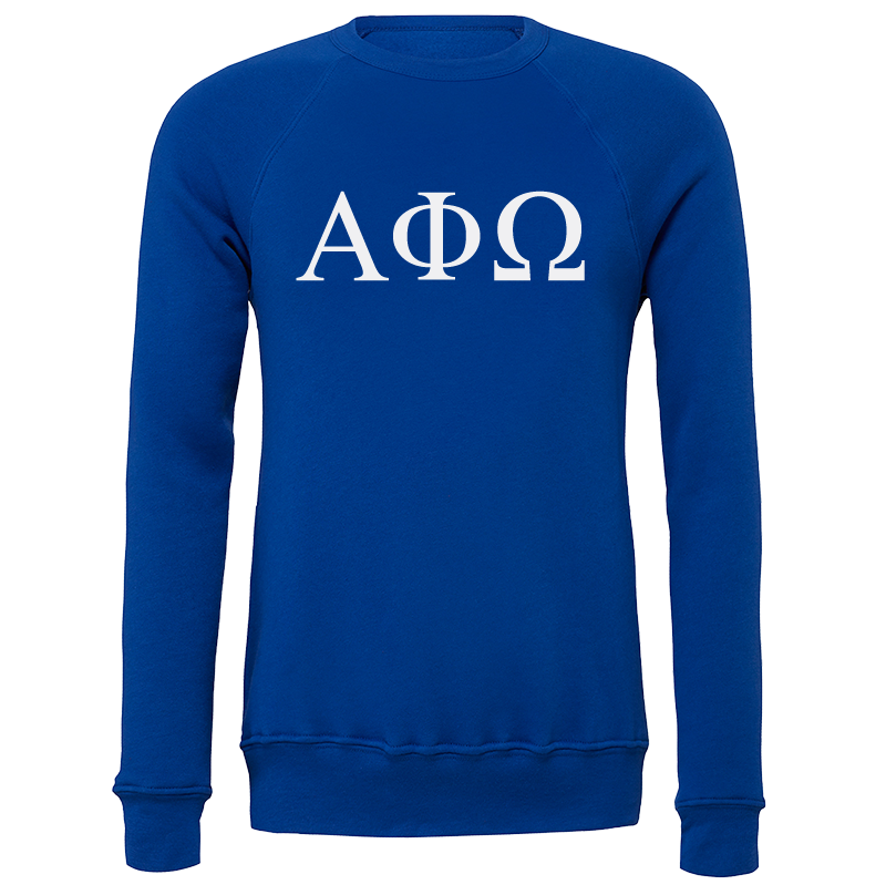 Alpha Phi Omega Lettered Crewneck Sweatshirts