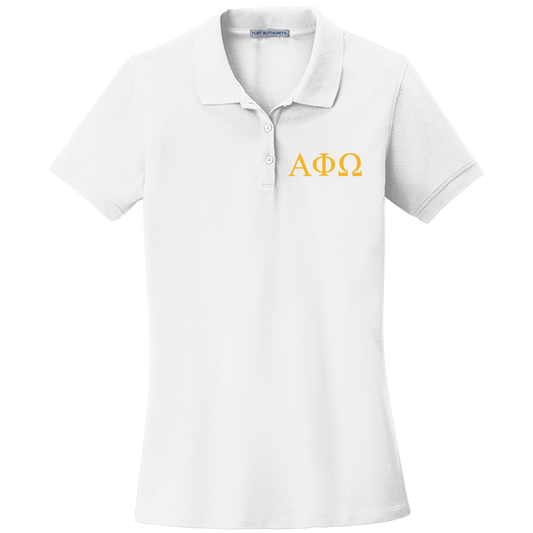 Alpha Phi Omega Ladies' Embroidered Polo Shirt