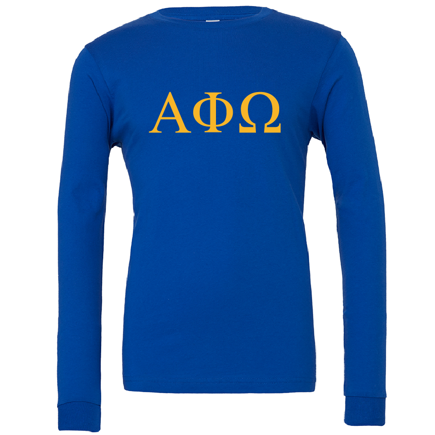 Alpha Phi Omega Lettered Long Sleeve T-Shirts
