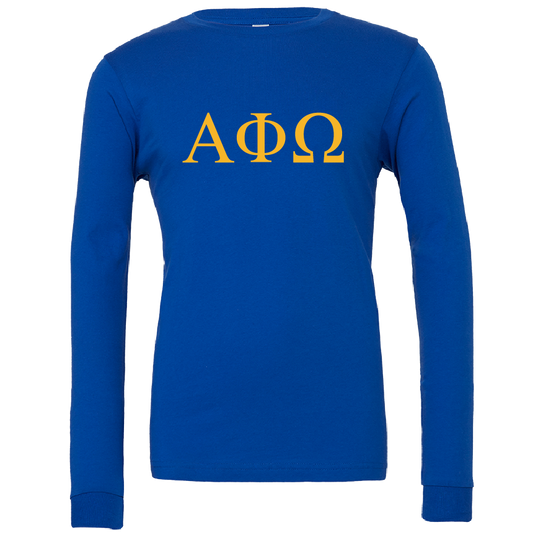Alpha Phi Omega Lettered Long Sleeve T-Shirts