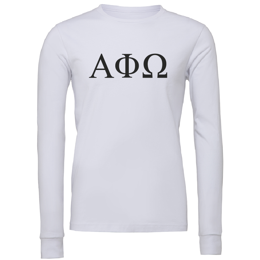 Alpha Phi Omega Lettered Long Sleeve T-Shirts