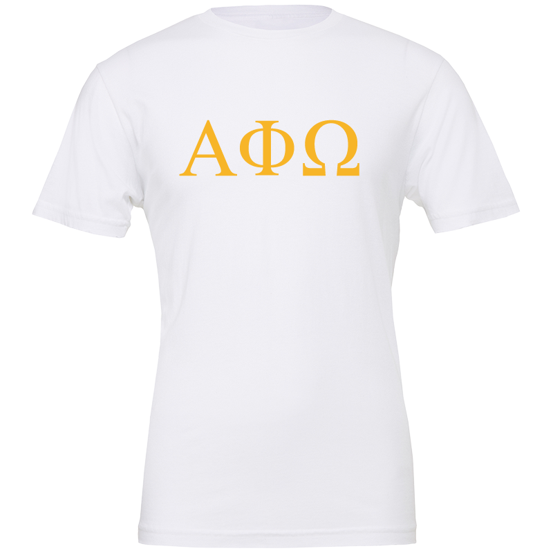 Alpha Phi Omega Lettered Short Sleeve T-Shirts