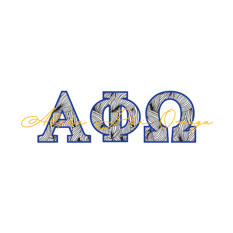 Alpha Phi Omega Applique Letters Crewneck Sweatshirt