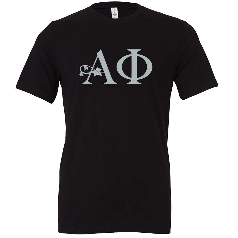 Alpha Phi Lettered Short Sleeve T-Shirts