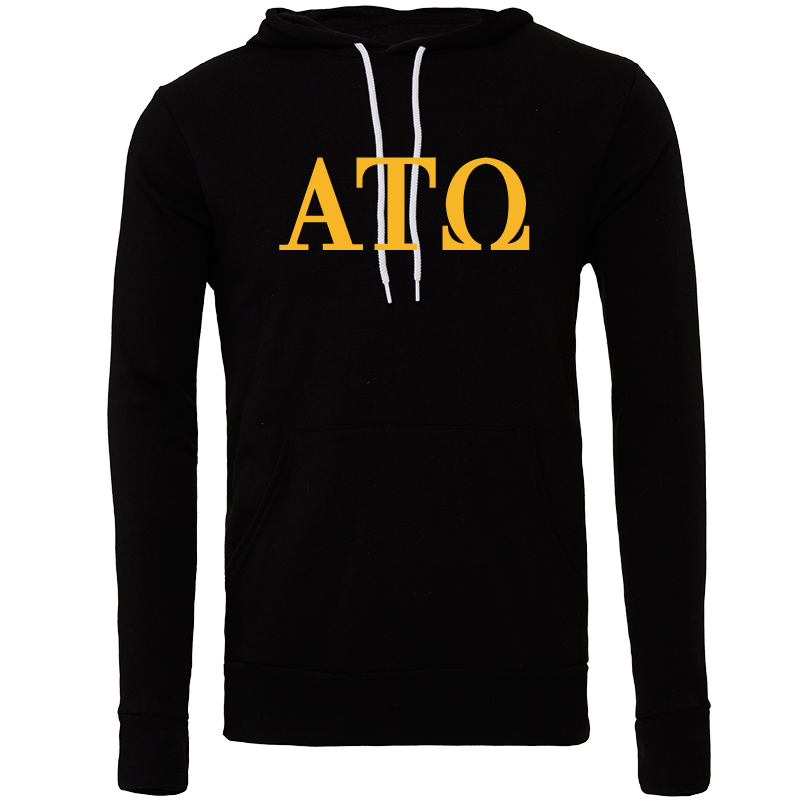 Alpha Tau Omega Lettered Hooded Sweatshirts