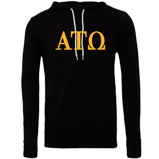 Alpha Tau Omega Lettered Hooded Sweatshirts