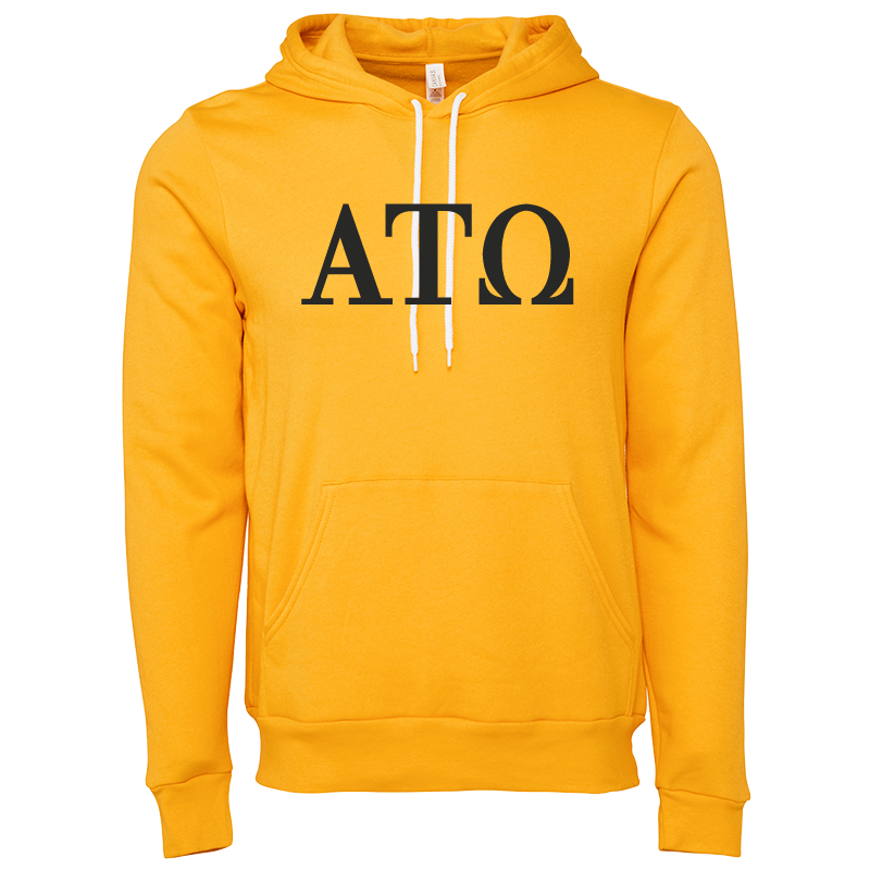 Alpha Tau Omega Lettered Hooded Sweatshirts
