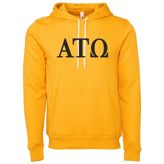 Alpha Tau Omega Lettered Hooded Sweatshirts