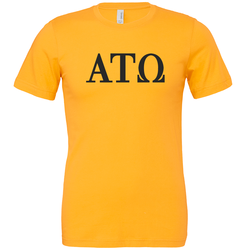 Alpha Tau Omega Lettered Short Sleeve T-Shirts