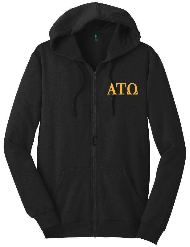 Alpha Tau Omega Zip-Up Hooded Sweatshirts