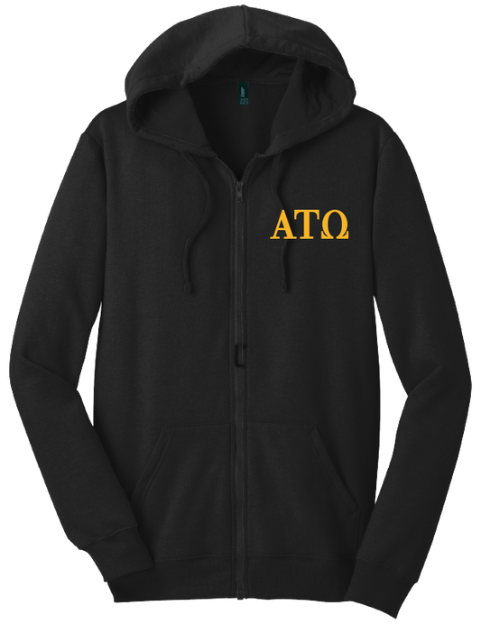 Alpha Tau Omega Zip-Up Hooded Sweatshirts