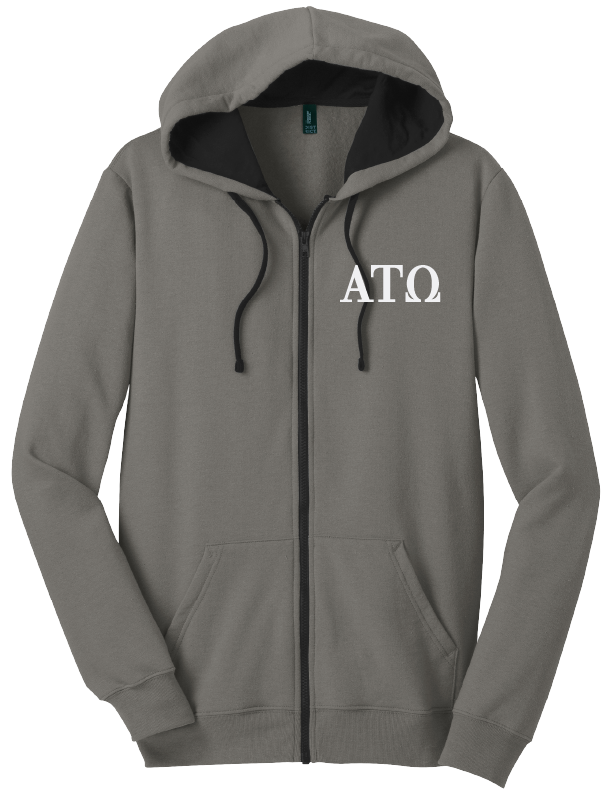 Alpha Tau Omega Zip-Up Hooded Sweatshirts