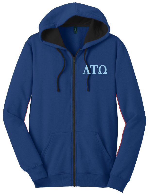 Alpha Tau Omega Zip-Up Hooded Sweatshirts