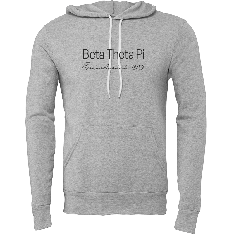Beta Theta Pi Embroidered Printed Name Hooded Sweatshirts