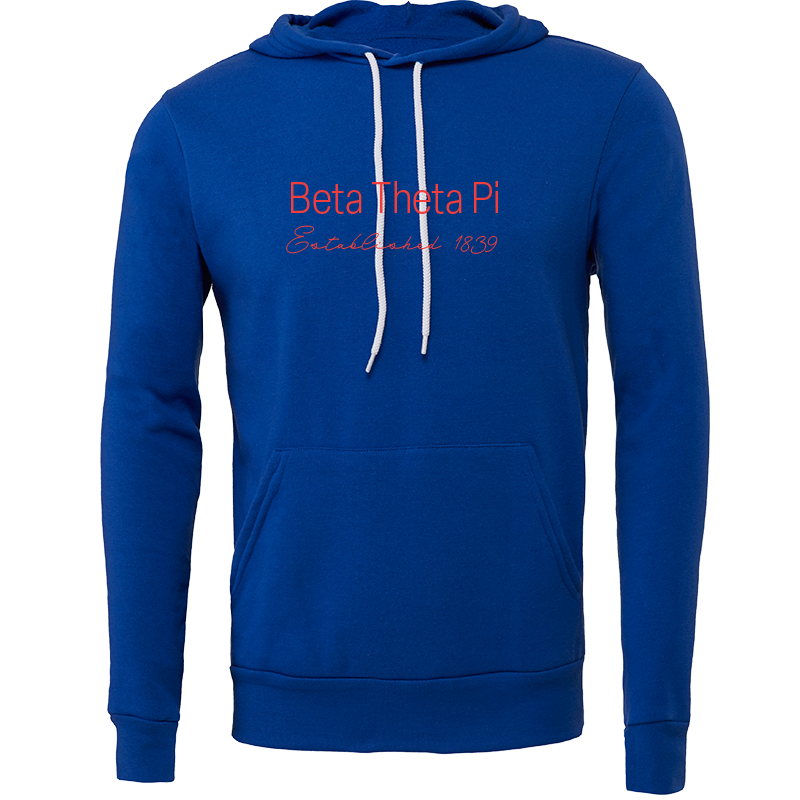 Beta Theta Pi Embroidered Printed Name Hooded Sweatshirts