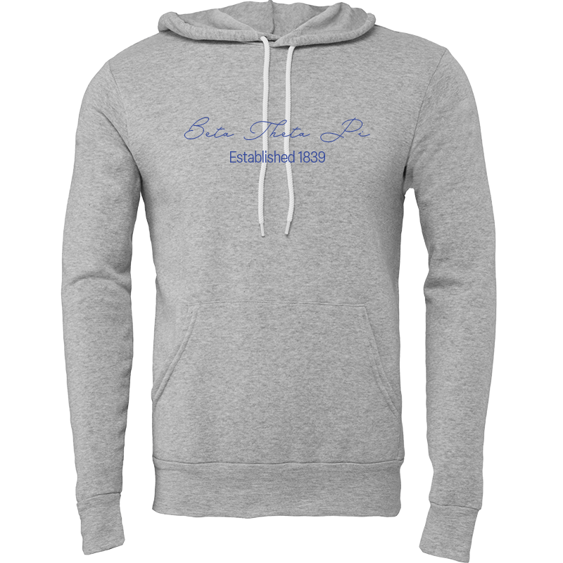 Beta Theta Pi Embroidered Scripted Name Hooded Sweatshirts