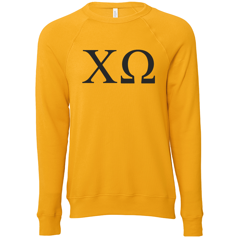 Chi Omega Lettered Crewneck Sweatshirts