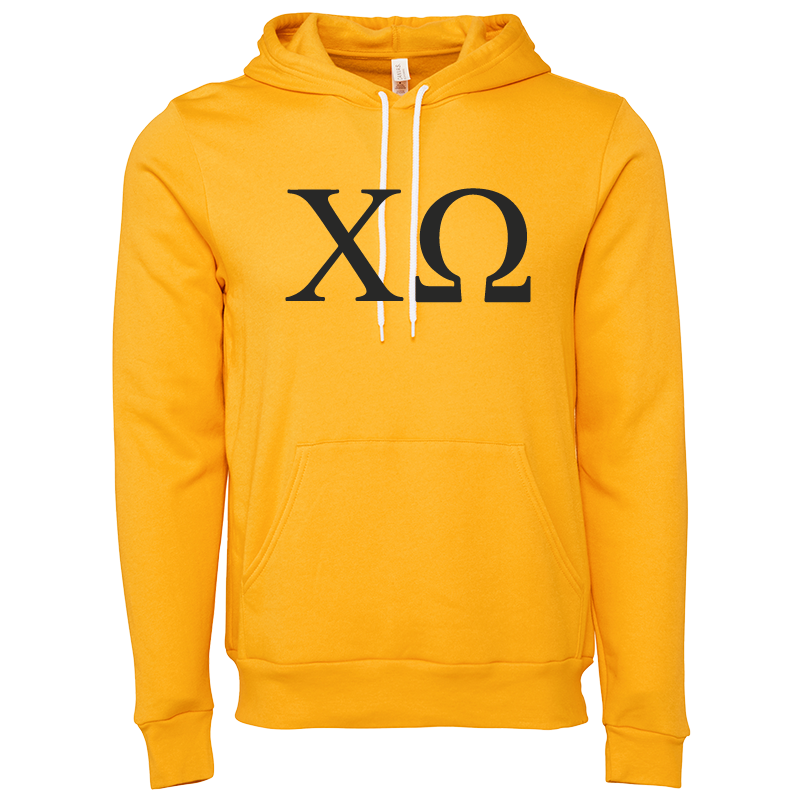 Chi Omega Lettered Hooded Sweatshirts