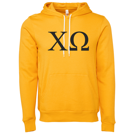 Chi Omega Embroidered Lettered Hooded Sweatshirts