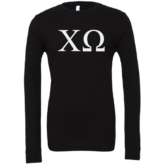Chi Omega Lettered Long Sleeve T-Shirts