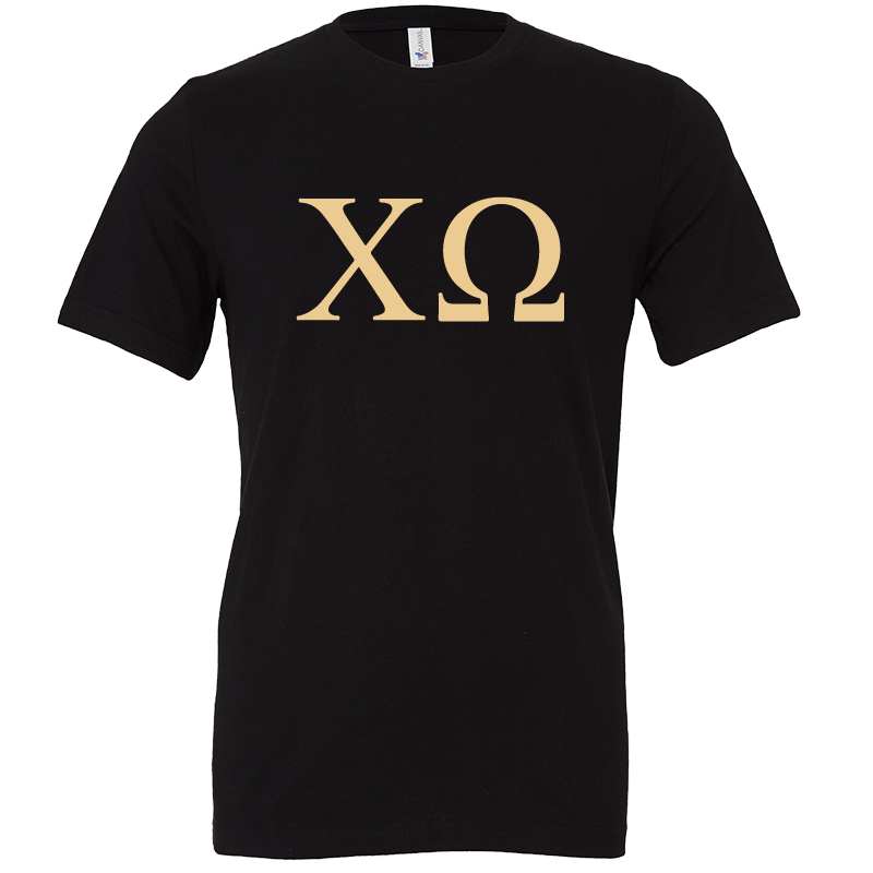 Chi Omega Lettered Short Sleeve T-Shirts