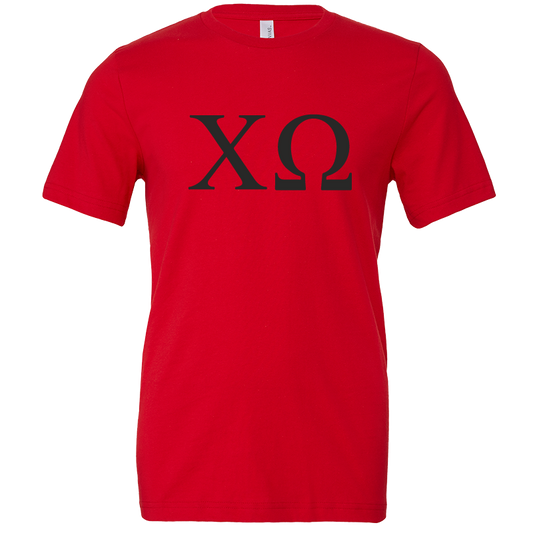 Chi Omega Lettered Short Sleeve T-Shirts