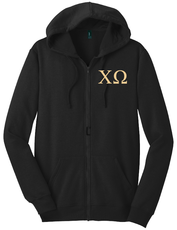Chi Omega Zip-Up Hooded Sweatshirts