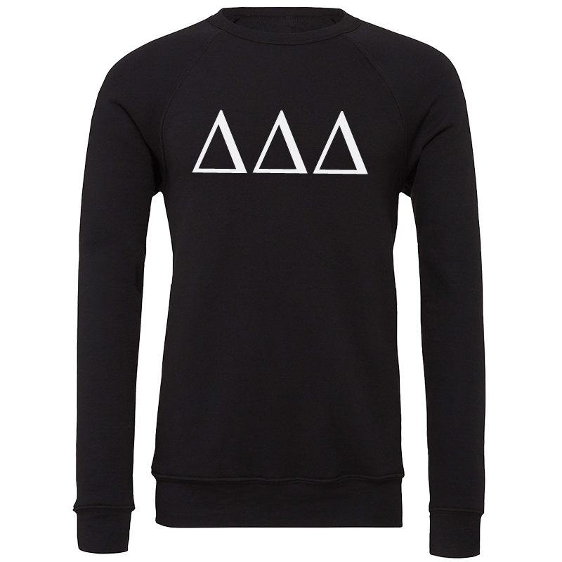Delta Delta Delta Lettered Crewneck Sweatshirts