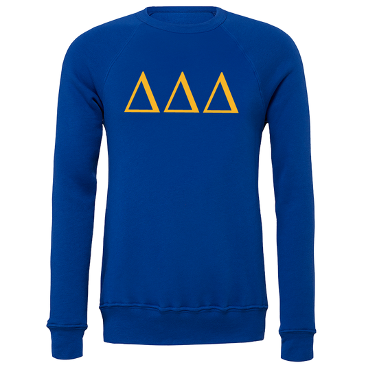 Delta Delta Delta Lettered Crewneck Sweatshirts