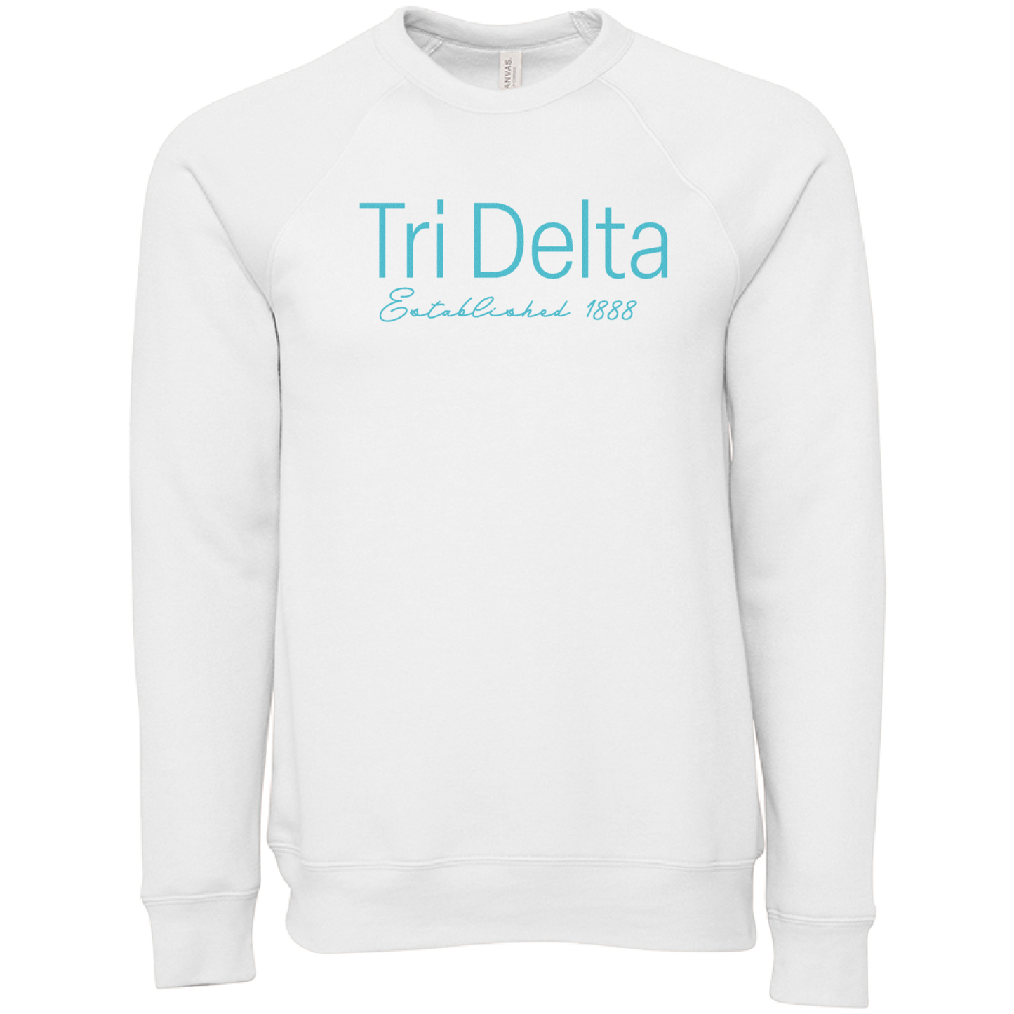Delta Delta Delta Embroidered Printed Name Crewneck Sweatshirts