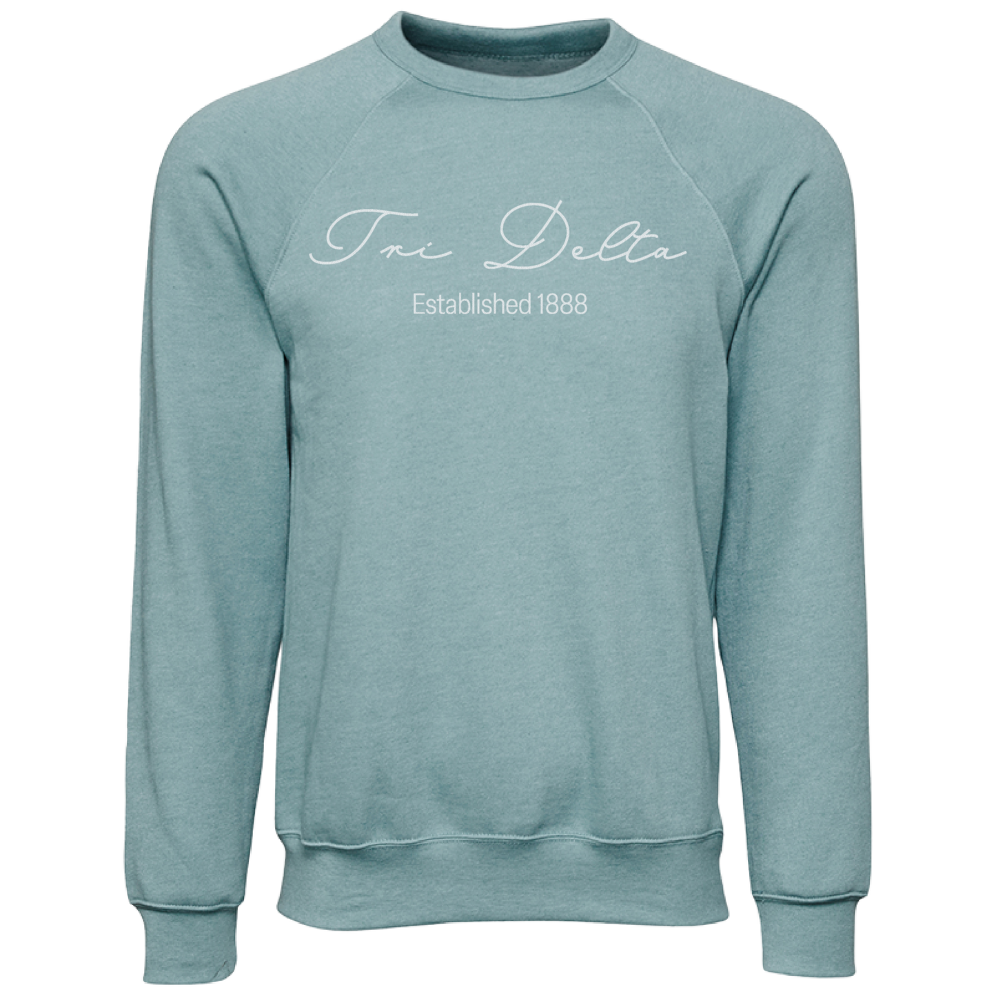 Delta Delta Delta Embroidered Scripted Name Crewneck Sweatshirts