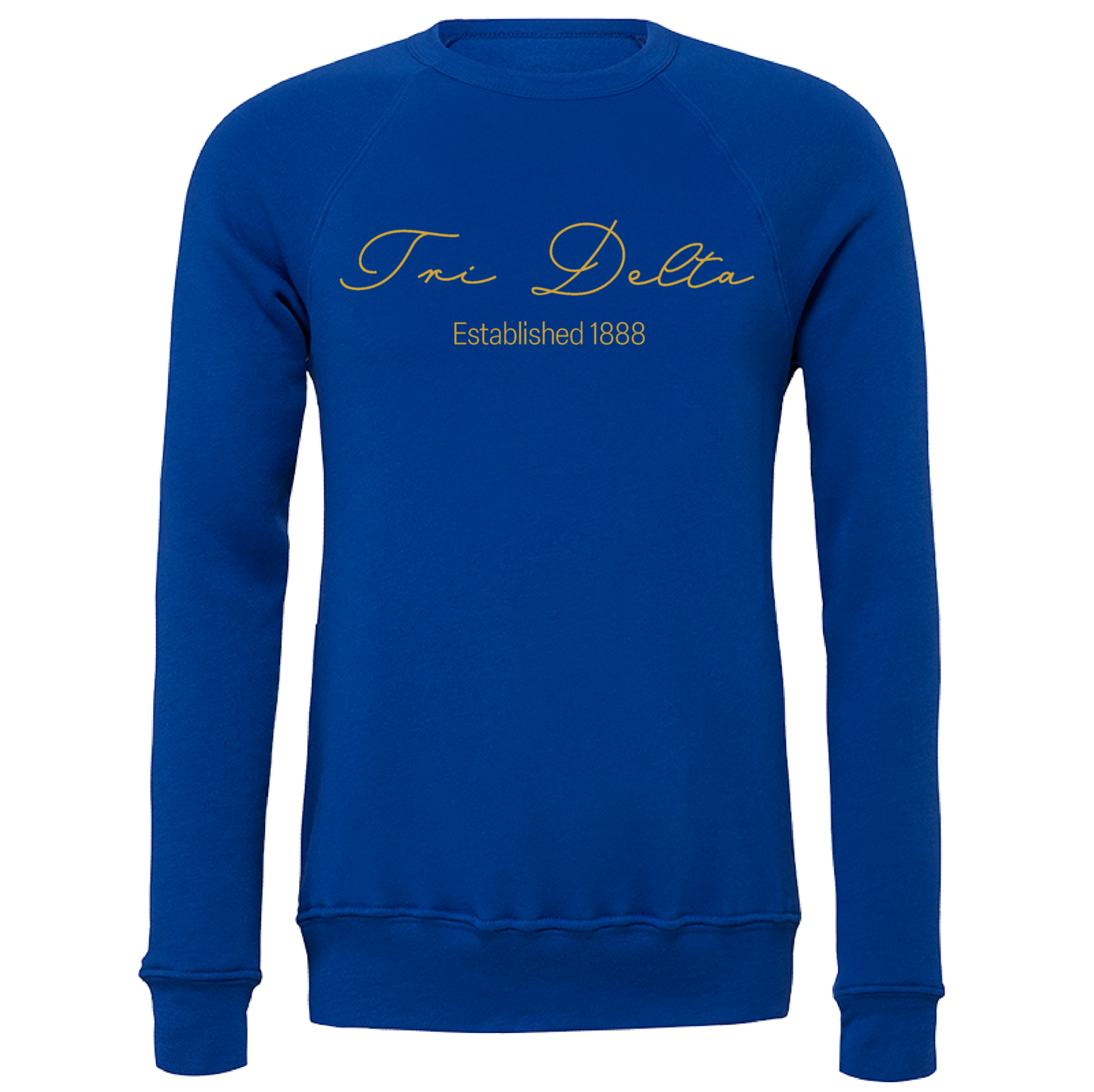 Delta Delta Delta Embroidered Scripted Name Crewneck Sweatshirts