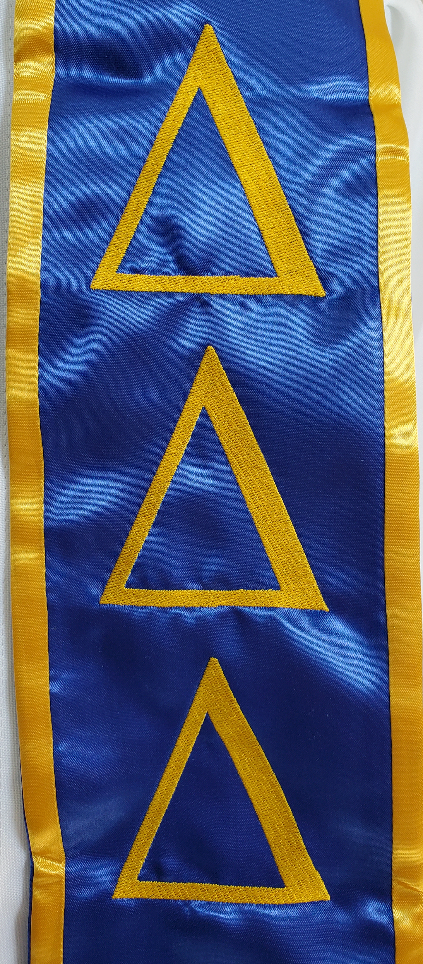 Delta Delta Delta Graduation Stole Letters Embroidered