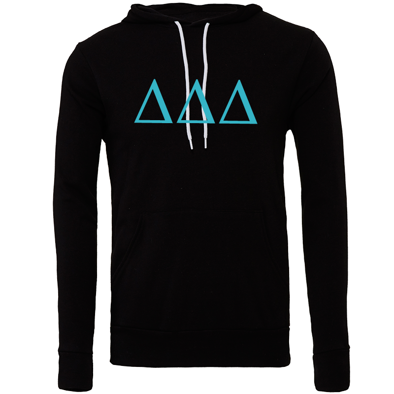 Delta Delta Delta Lettered Hooded Sweatshirts