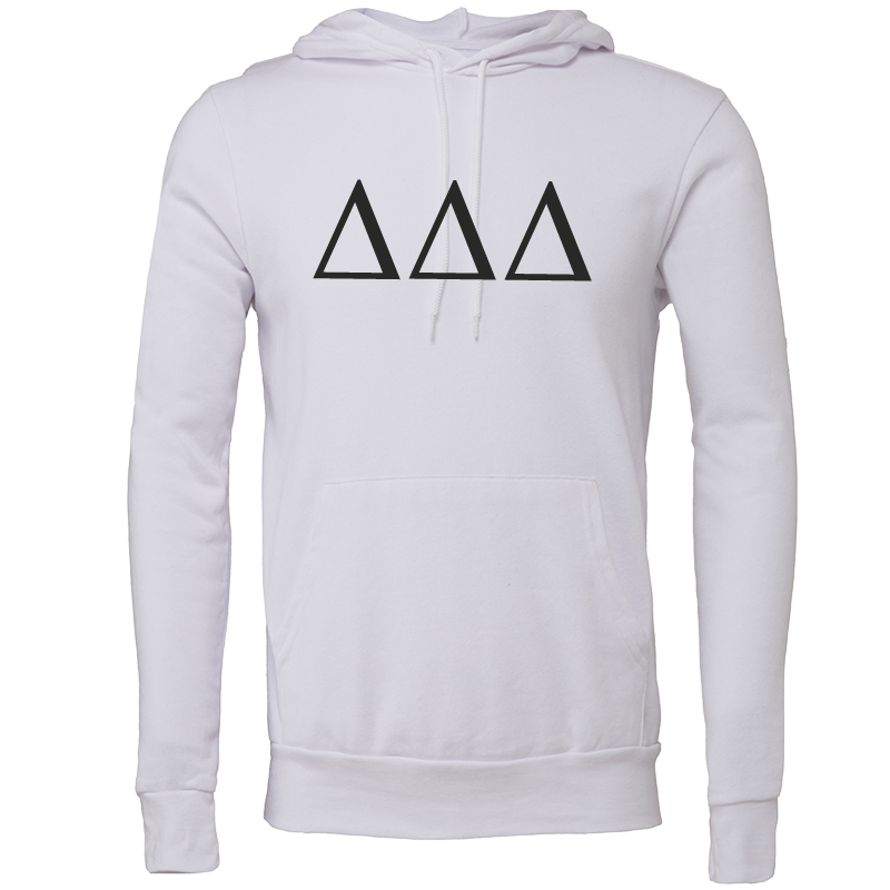 Delta Delta Delta Lettered Hooded Sweatshirts