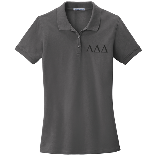 Delta Delta Delta Ladies' Embroidered Polo Shirt