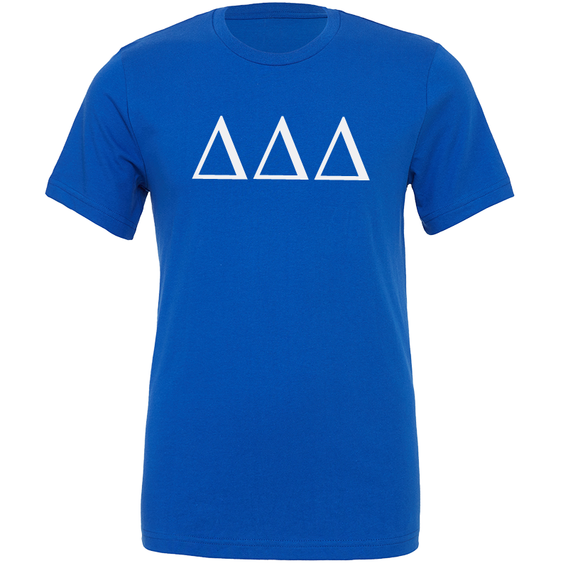 Delta Delta Delta Lettered Short Sleeve T-Shirts