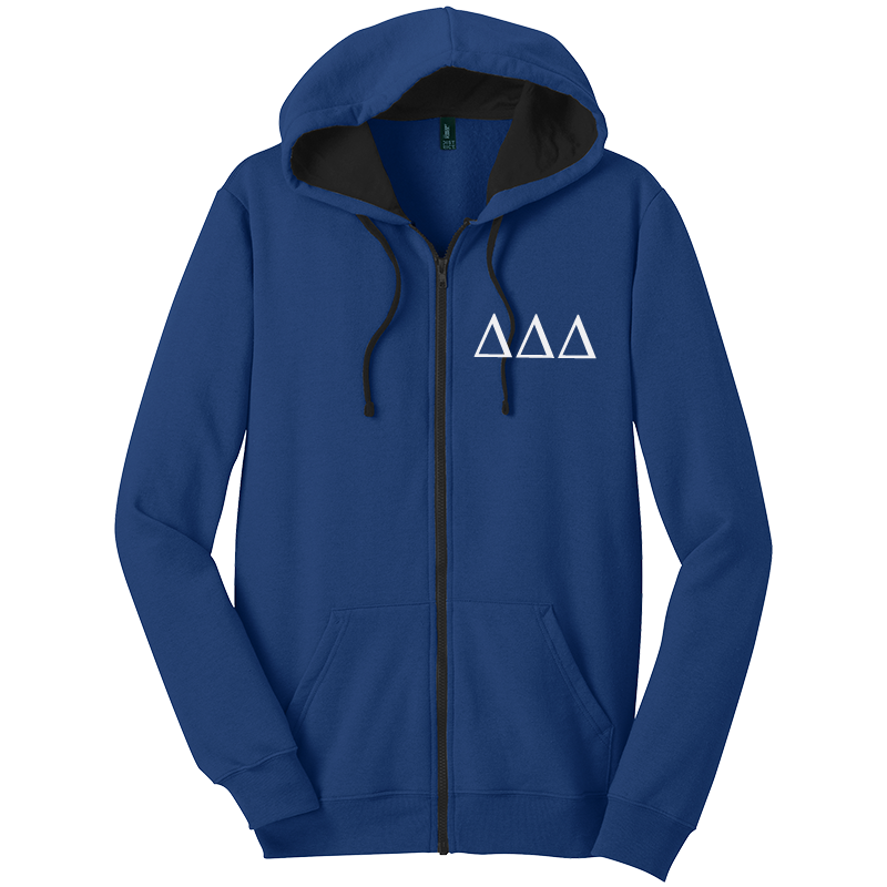 Delta Delta Delta Zip-Up Hooded Sweatshirts
