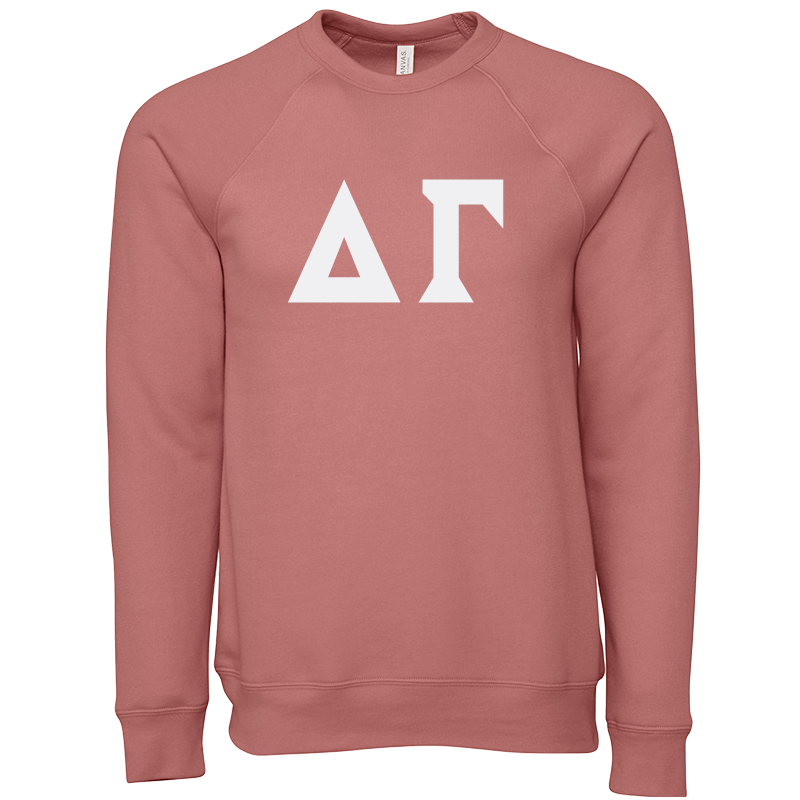 Delta Gamma Lettered Crewneck Sweatshirts