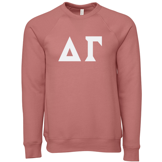 Delta Gamma Embroidered Lettered Crewneck Sweatshirts