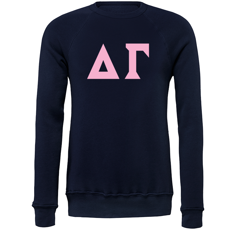 Delta Gamma Lettered Crewneck Sweatshirts