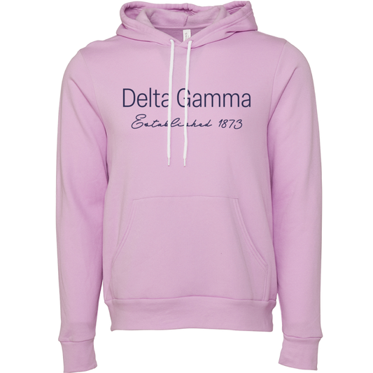 Delta Gamma Embroidered Printed Name Hooded Sweatshirts