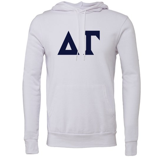 Delta Gamma Embroidered Lettered Hooded Sweatshirts