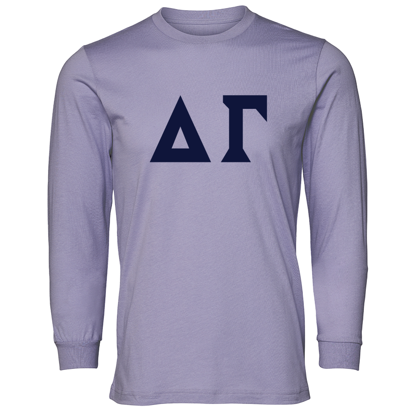 Delta Gamma Lettered Long Sleeve T-Shirts