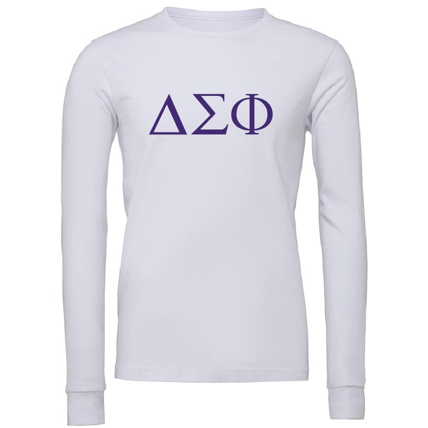 Delta Sigma Phi Lettered Long Sleeve T-Shirts