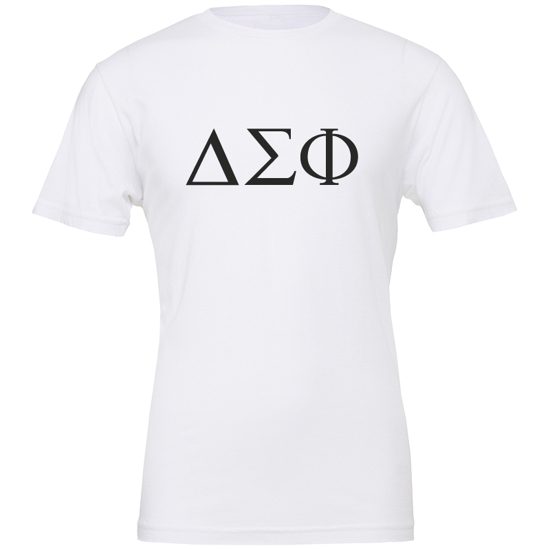 Delta Sigma Phi Lettered Short Sleeve T-Shirts